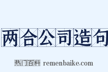 两合公司造句是什么意思的图片